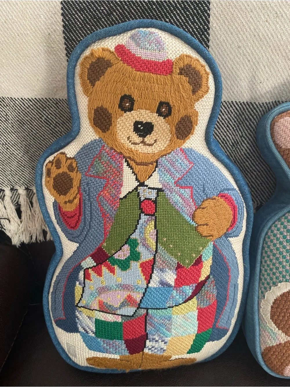 Handmade vintage needlepoint